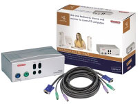 Sitecom Network KVM Switch Kit - For 2 PCs w/Cables Sets (KV-005)